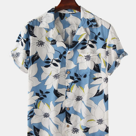 short sleeve polyester printed shirt